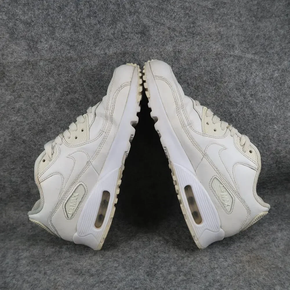 Nike Shoes Kids Youth 5 Sneaker Air Max 90 Leather Sneakers White Active Trainer